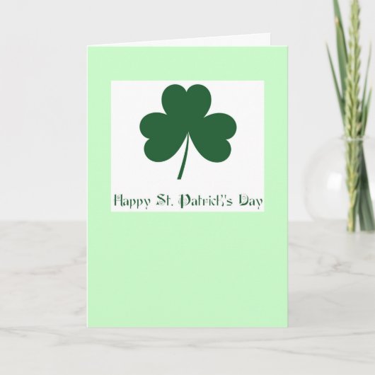 Carte Le jour de St Patrick heureux (Devant)