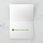 Carte Le jour de St Patrick heureux ! (Intérieur)