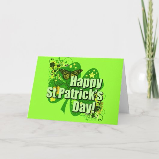 Carte Le jour de St Patrick heureux (Devant)