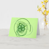 Carte Le jour de St Patrick heureux (Fleur jaune)