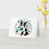 Carte Le jour de St Patrick heureux (Fleur jaune)
