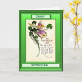 Carte Le jour de St Patrick, poème (Fleur jaune)