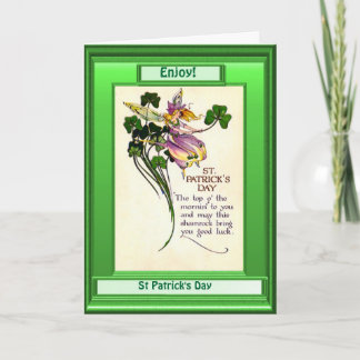 Carte Le jour de St Patrick, poème
