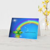 Carte Le jour de St Patrick - pot d'or (Fleur jaune)