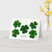 Carte Le jour de St Patrick pour le mari, shamrocks de (Fleur jaune)