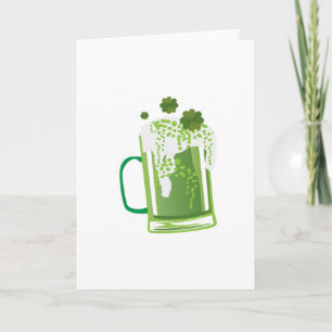 Carte Le jour de St Patrick vert de bière drôle