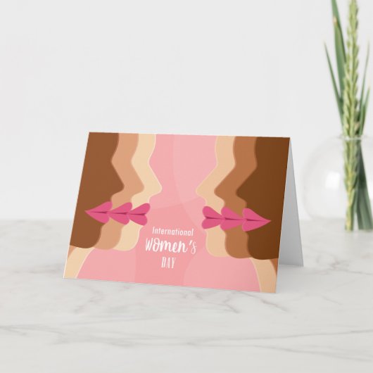 Carte le jour des femmes internationales roses (Devant)