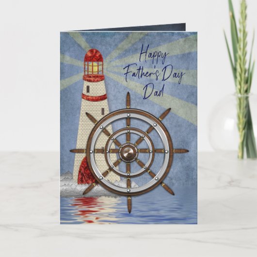 Carte Le Jour des filles, Dad, Ship's Wheel, Helm (Devant)