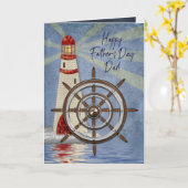 Carte Le Jour des filles, Dad, Ship's Wheel, Helm (Fleur jaune)