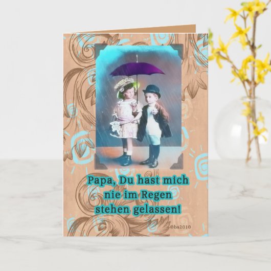 Carte Le Jour des Pères (Fleur jaune)