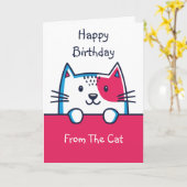 Carte Le Jour du Chat (Fleur jaune)