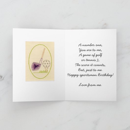 Carte Le Jour du Golfer (Intérieur)