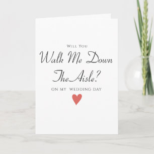Carte Le Jour Du Mariage Marchez-Moi Sur L'Aisle ?