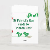Carte Le jour, la musique et les shamrocks de St Patrick (Dos)