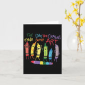 Carte Le Jour Les Crayons Quittent Les Décorations Anniv (Fleur jaune)