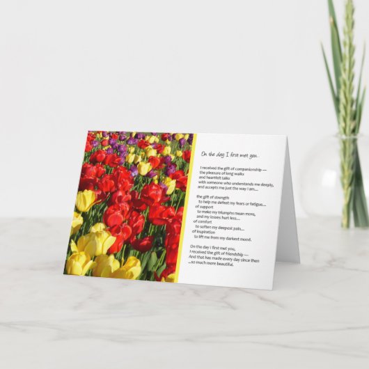 Carte Le Jour Où Je T'Ai Rencontrée...Amitié (Devant)