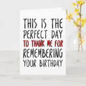 Carte Le Jour Parfait Pour Me Remercier, Anniversaire Dr (Fleur jaune)