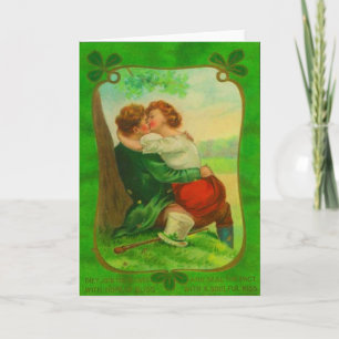 Carte Le jour vintage de St Patrick irlandais romantique