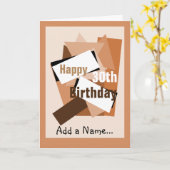 Carte Le joyeux 30ème anniversaire ajoutent… les bruns (Fleur jaune)