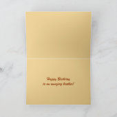 Carte Le joyeux anniversaire de frère, voûte sensible, (Intérieur)