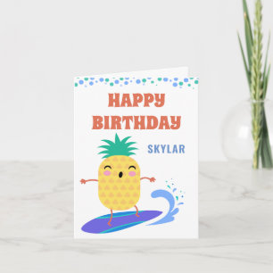 Carte Le Joyeux Anniversaire de la piscine de Kawaii Pin