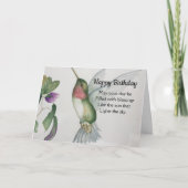 Carte Le joyeux colibri d'anniversaire de la bénédiction (Devant)