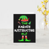 Carte Le Karate Instructor Elf Christmas Matching Pajam (Fleur jaune)