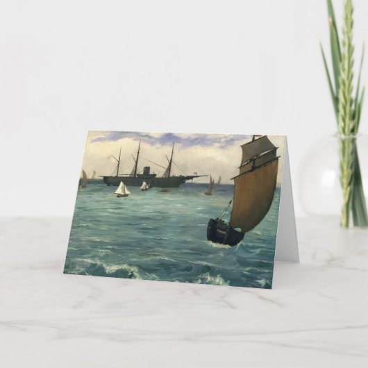 Carte Le Kearsarge à Boulogne | Édouard Manet (Devant)