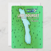 Carte Le lac Bourget France belle affiche de voyage (Dos)