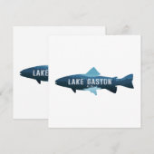 Carte Le lac Gaston Caroline du Nord Virginie Fish (Devant / Derrière)