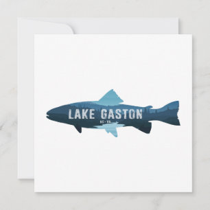 Carte Le lac Gaston Caroline du Nord Virginie Fish