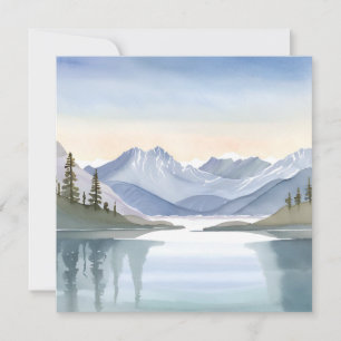 Carte Le lac Tahoe Aquarelle Montagne Californie Nevad