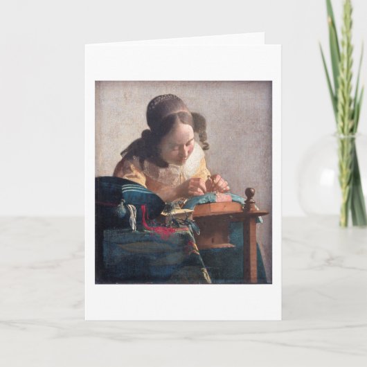 Carte Le Lacemaker, Johannes Vermeer, 1669-1670 (Devant)