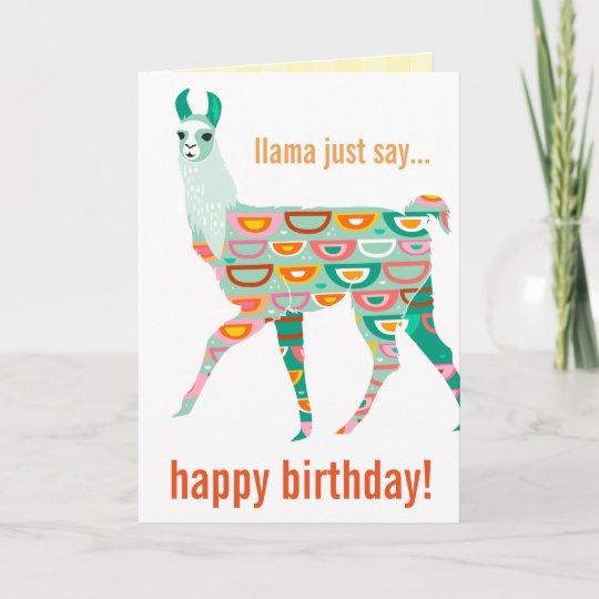 Carte Le Lama Indiquent Juste Le Joyeux Anniversaire Zazzle Be