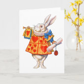 CARTE LE LAPIN BLANC D'ALICE (Fleur jaune)