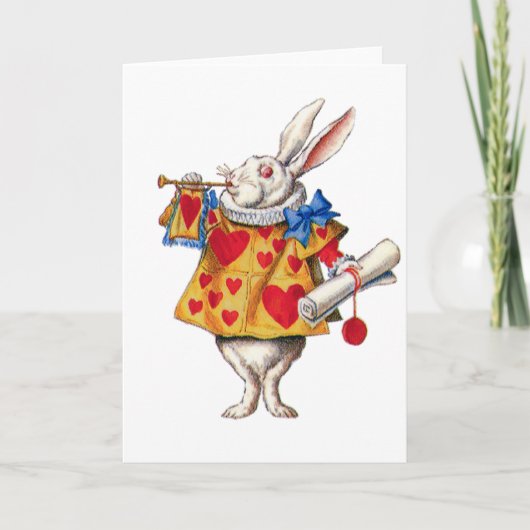 CARTE LE LAPIN BLANC D'ALICE AU PAYS DES MERVEILLES (Devant)
