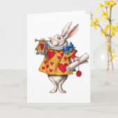 CARTE LE LAPIN BLANC D'ALICE AU PAYS DES MERVEILLES (Fleur jaune)