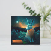 Carte Le lapin de la prospérité au clair de lune (Debout devant)