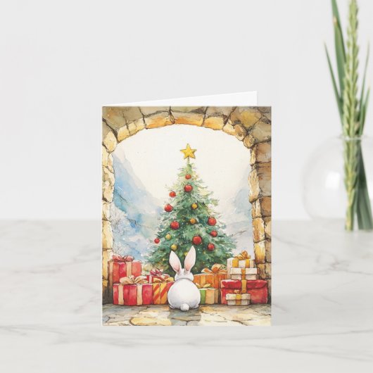 Carte Le lapin de Noël Joyeux jours fériés (Devant)