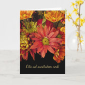 Carte Le latin va bien bientôt avec l'arrangement de fle (Fleur jaune)