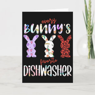 Carte Le lave-vaisselle préféré de chaque lapin de Pâque