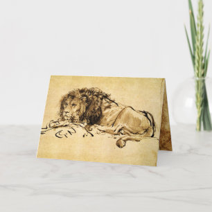CARTE LE LION DU CAPE COUCHÉ