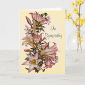 Carte Le lis fleurit la sympathie (Fleur jaune)