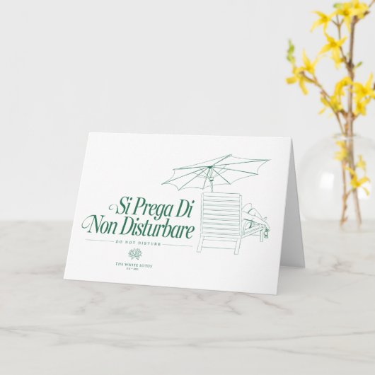Carte Le Lotus Blanc Ne Disturbe Pas (Fleur jaune)
