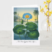 Carte Le Lys Bleu d'Égypte — Représentation Botanique Mo (Fleur jaune)