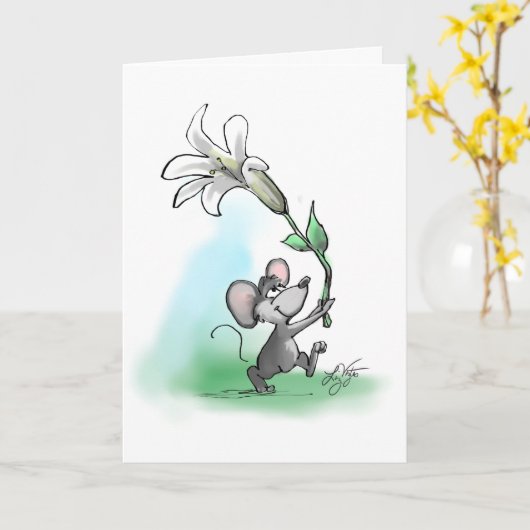 Carte Le lys de Pâques de Moe (Fleur jaune)