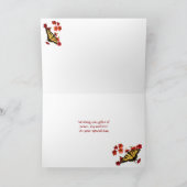 Carte Le machaon de tigre sur le rouge fleurit le jour (Intérieur)