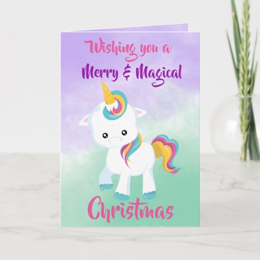 Carte Le Magic de l'Unicorn de Christmas (Devant)