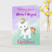 Carte Le Magic de l'Unicorn de Christmas (Fleur jaune)
