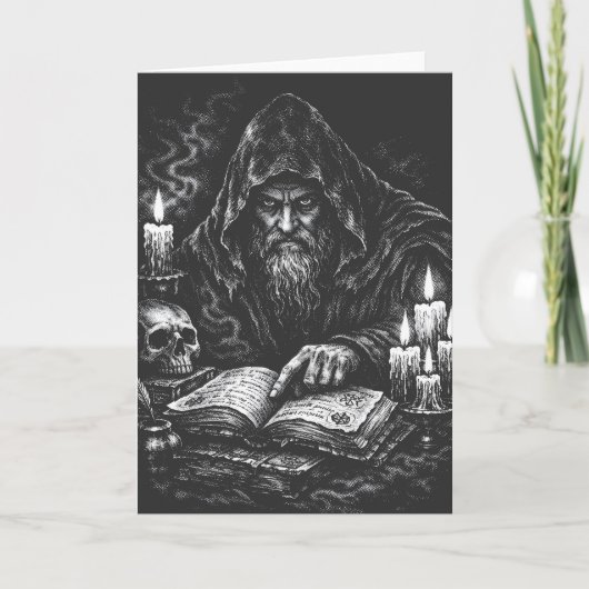 Carte Le Magicien Étudiant le Grimoire — par BurnsInHell (Devant)
